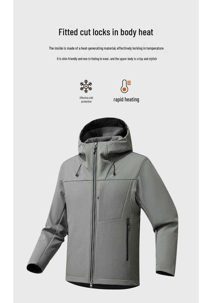 Unisex Soft Shell Windbreaker: Waterproof, Windproof Fleece Jacket for Autumn/Winter Mountaineering