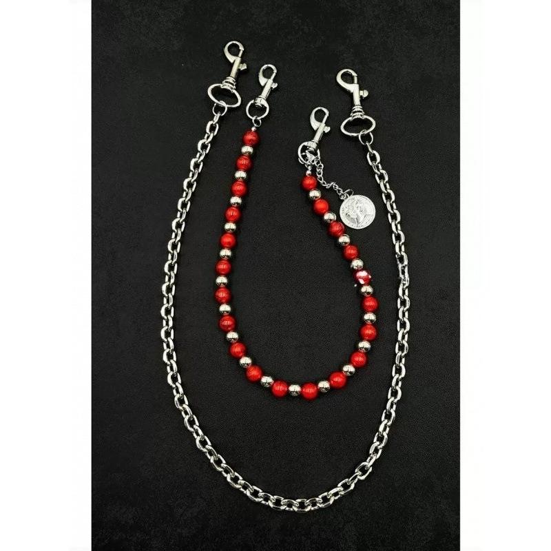 Fashion Square Color Double-layer Trouser Chain, Jeans Chain Color Matching Waist Chain, Hip-hop Trouser Chain