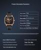 Sanda Men's Alloy Square Watch with Calendar, 30m Waterproof, Leather Strap, Luminous Quartz.