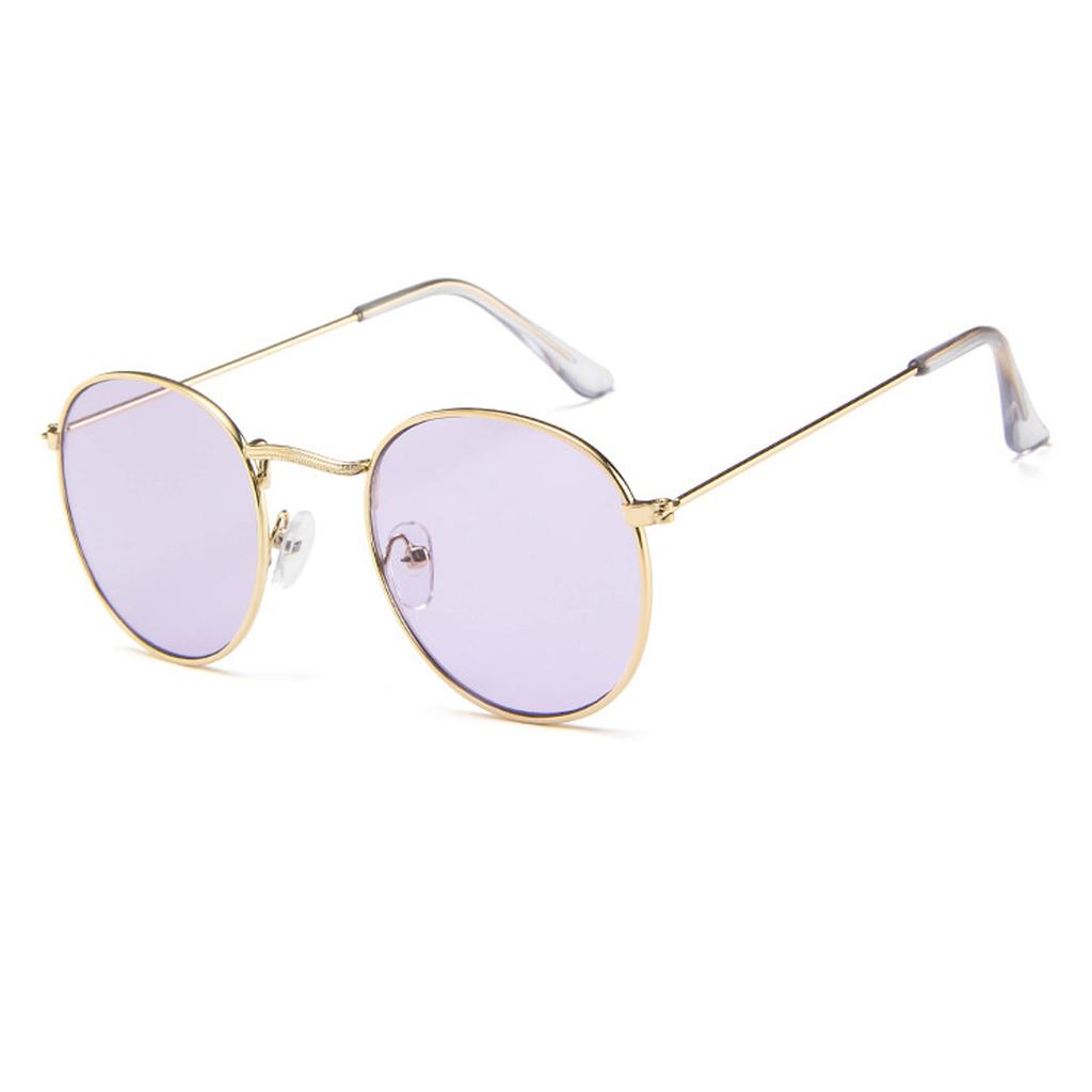 Women's Multicolor Colorful Retro Trend Reflective Large Frame Funglasses