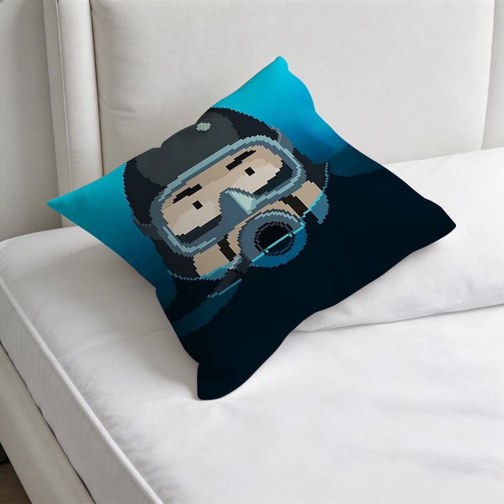 Game DAVE THE DIVER Square Pillow Cover Decorative Throw Pillow Case for Sofa Couch Bed Home Car Living Room Decoration
