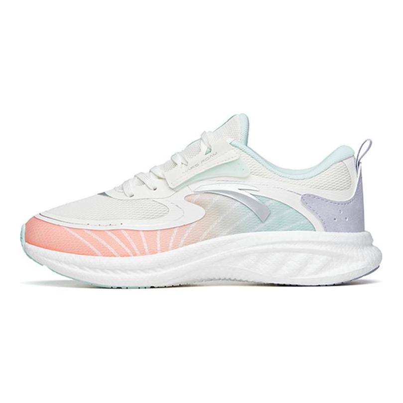 Anta Running Collection Cushioned Wear-Resistant Lightweight Low-Top Running Shoes Women's White Orange Blue 122215552-3