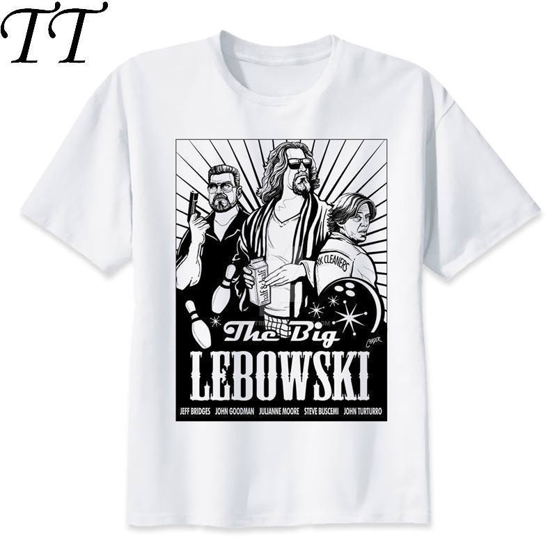 

the big lebowski dude T shirt men t shirt fashion t-shirt O Neck white TShirts For man Top Tees M8063 4XL