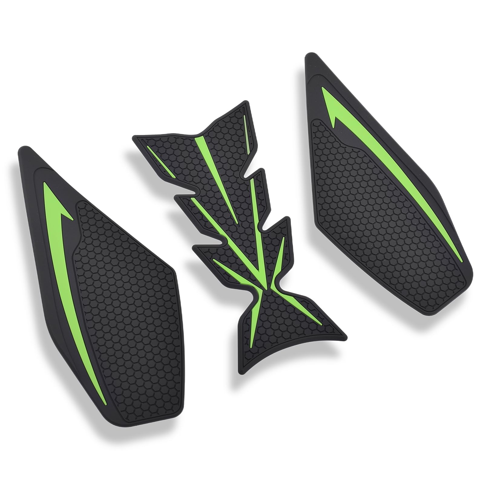 

HRuizq Traction Pad Street Bike Kit for Kawasaki Ninja 400 (2018-2024), Ninja 250 (2019-2024), Z250 (2019-2024), and Z400 (2018-2024) - Green Tank Pad