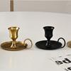 2 Piece Retro Handheld Metal Candle Holder European Style Candle Cup Candle Stand  Festive