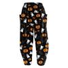 Women's Fashion Elastic Waist Loose Halloween Printed Home Casual Straight Leg Pants With Pockets