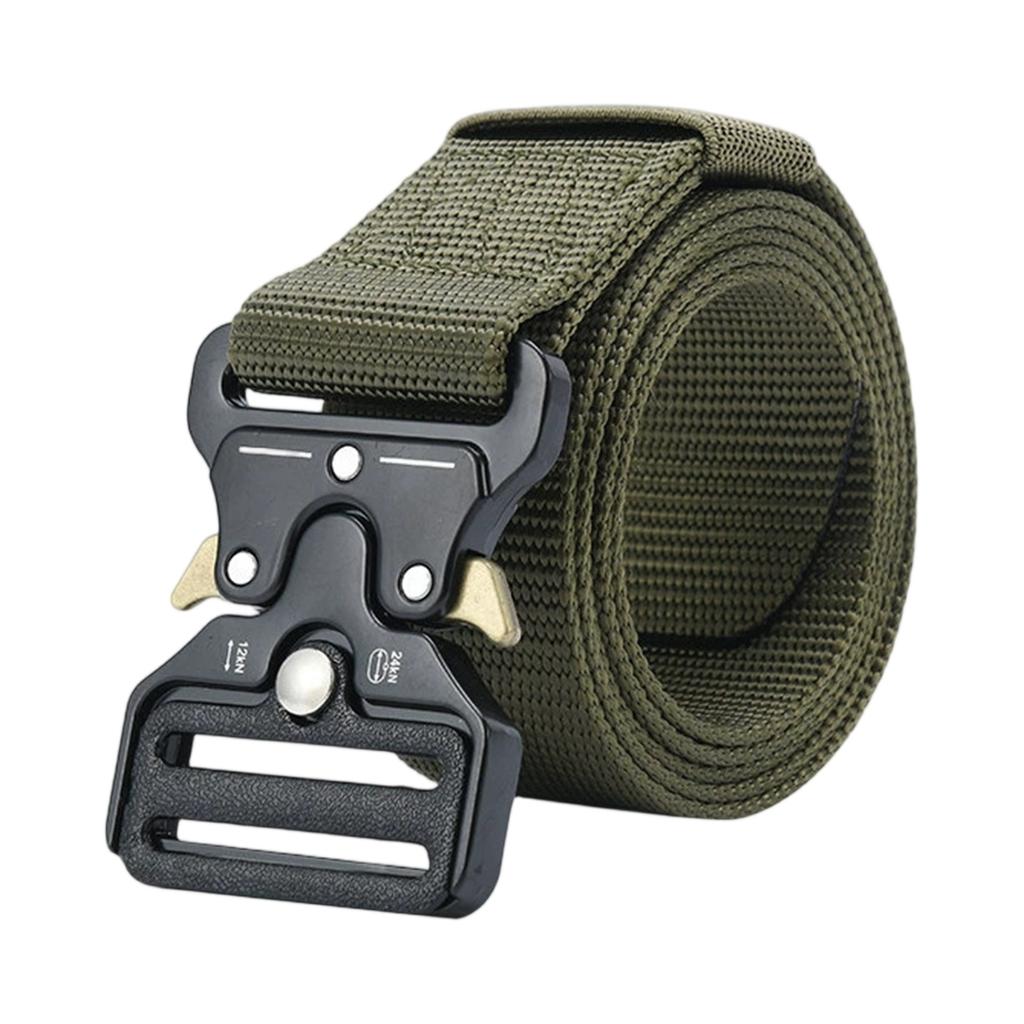 Men’s Buckle Belt – Alloy Buckle Nylon Belt, Multi-Purpose Canvas Belt for Outdoor, EDC, and Military Use