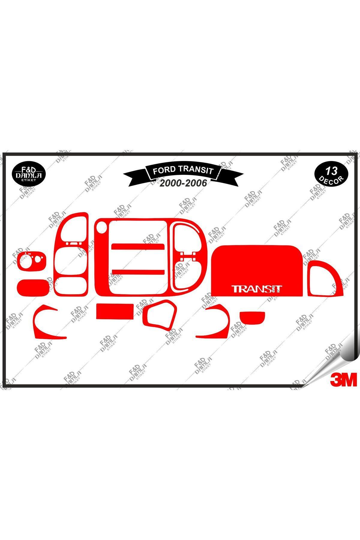 

Ford Transit 2000-2006 Torpido Konsol Trim Göğüs Maun Kaplama Set 13 Parça Kırmızı