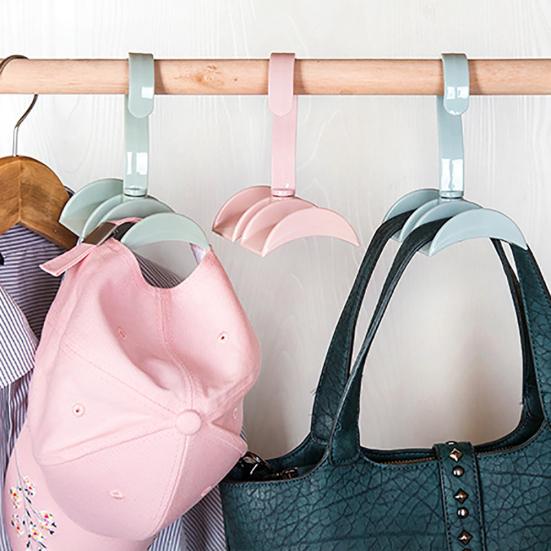 Practical Closet Organizer Rod Hanger Purse Handbag Hanging Storage Holder Hook