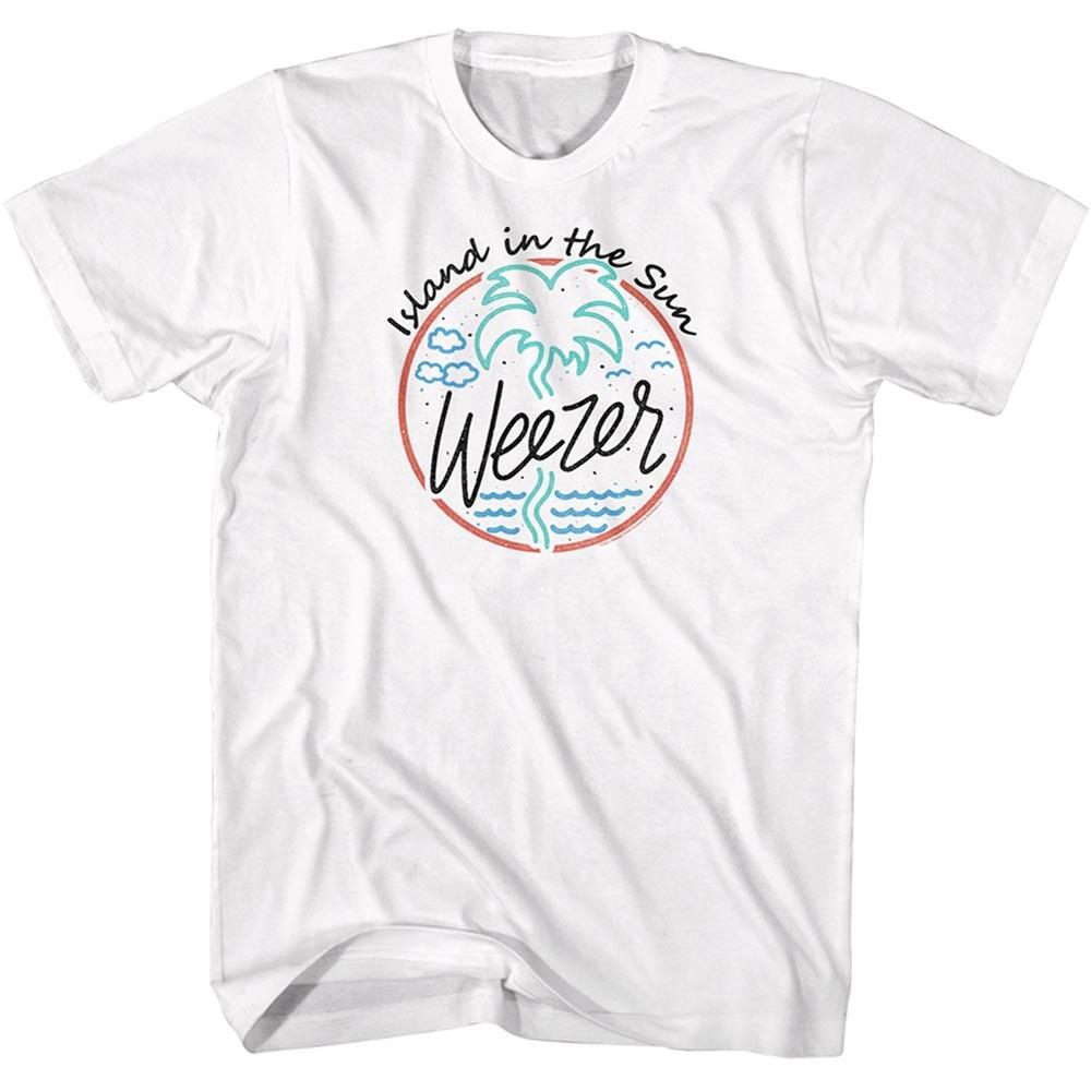 Weezer Island In The Sun Tropical Paradise Palm Men T Shirt Rock Music Merch L