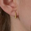 [LOMET] 14K GF Flache One-Touch Ohrringe_MJ5035BFE