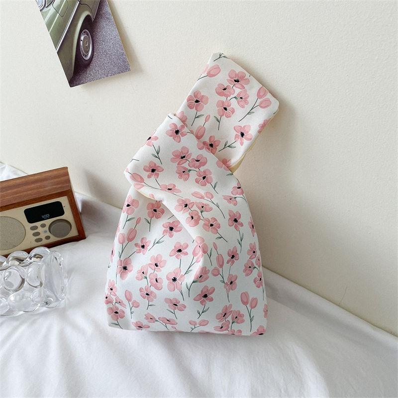 Japanese Simple Wrist Bag, New Retro Plaid Key Storage Bag, Small Bag for Work with Baby