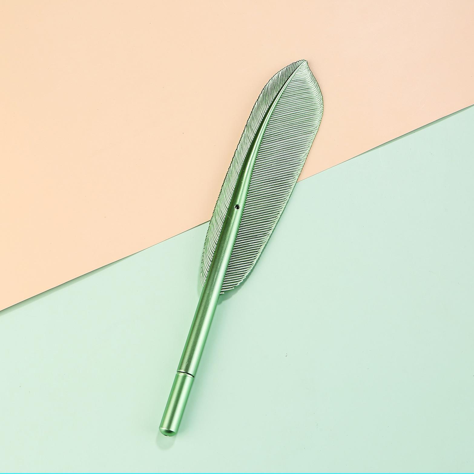 

Возвращение в школу, 10 шт., 0,5 мм, креативная кисть в форме пера, набор ретро-перьев, нейтральная ручка, черная ручка для подписи зелёный