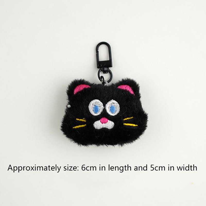 Cute Plush Little Bear Rabbit Doll Keychain Cartoon Animal Pendant Keyrings Backpack Decoration Accessories Gifts