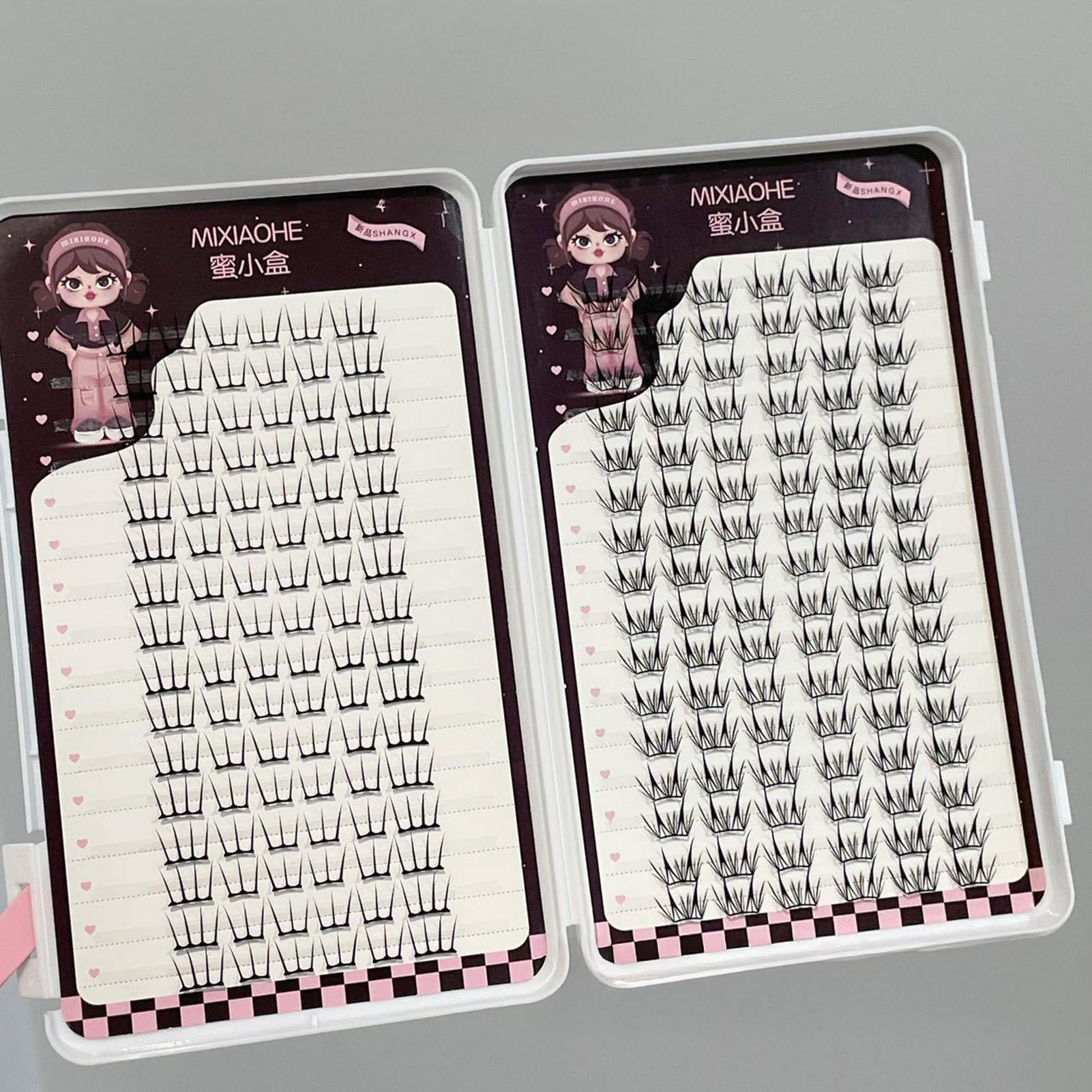 

False Eyelashes 7-12mm Mixed Length C Curve Black False Eyelashes for Women Girls Natural Look Party Makeup