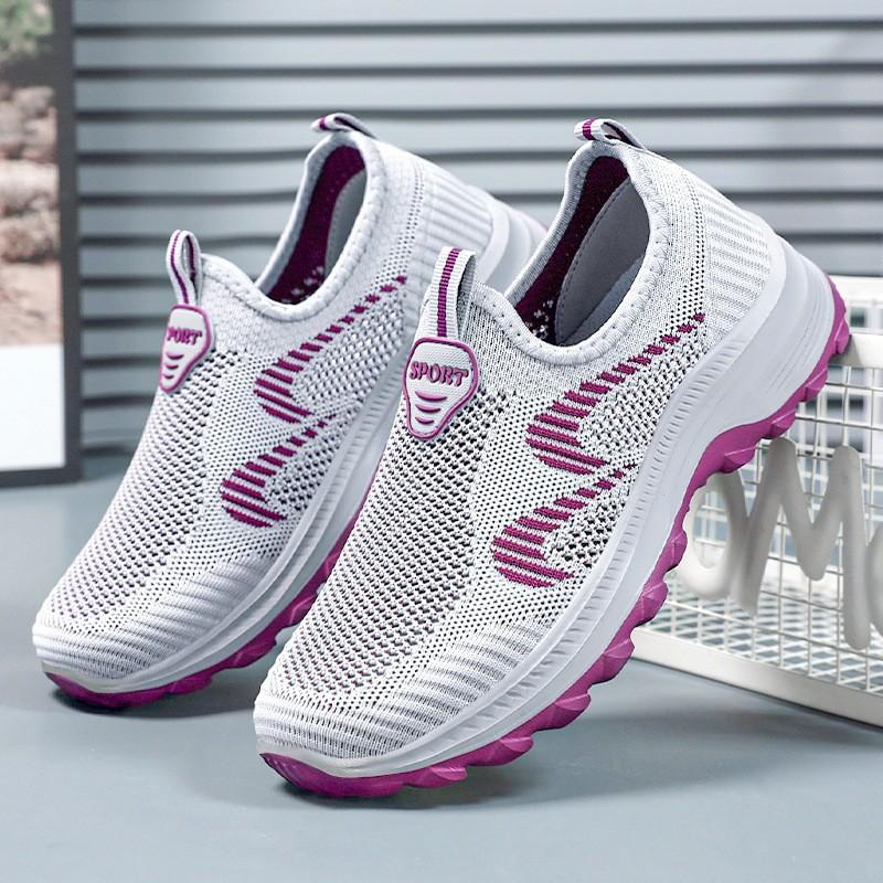 Couple casual shoes women's shoes new versatile walking shoes soft sole comfortable sneakers breathable women's single shoes mother shoes