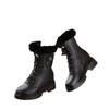 Mode 2024 Neue Schneestiefel für Damen Rutschfeste Oberbekleidung Damenschuhe Innen dicke Sohle Plüsch Baumwollstiefel Schnürstiefel mit mittleren Ärmeln