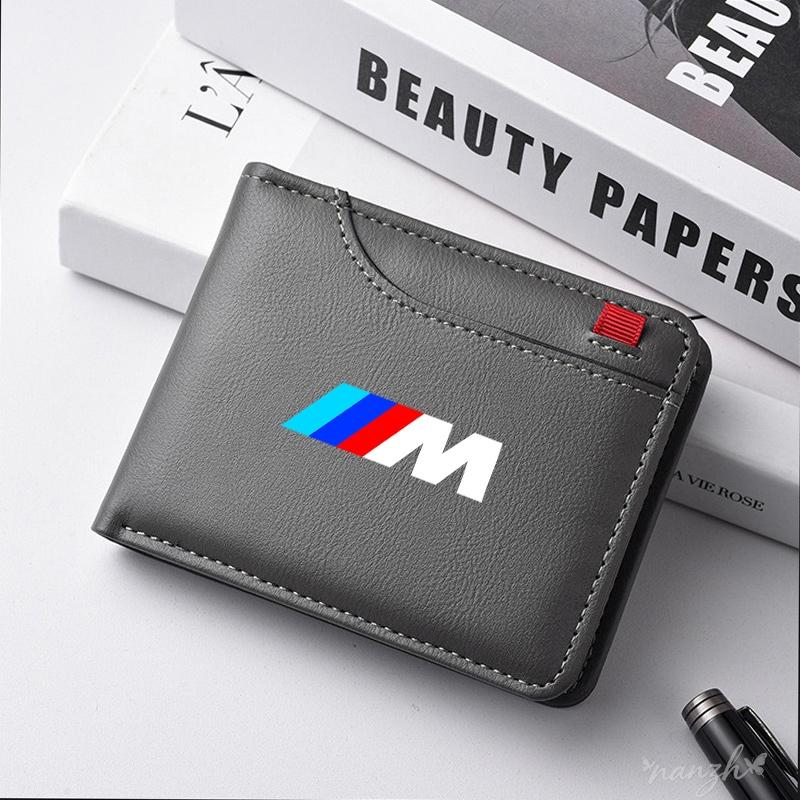 Car Wallet Leather Mini Credit For BMW E46 E90 E60 F10 E39 F30 E36 F20 E91 E30 G30 G20 Card Purse Portable Small Wallet Keychain cyhk37