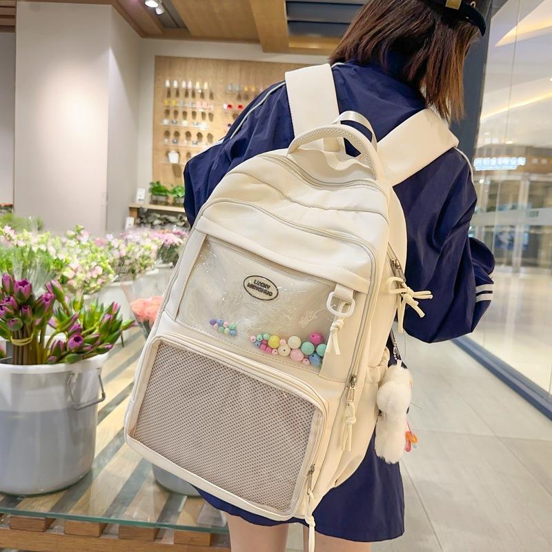 Schoolbag small food bar millet pain bag female student backpack two-dimensional peripheral uniform schoolbag female junior high school backpack