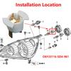 2X For Acura RL 1996 - 2004 TSX 2004 - 2008 H1 Headlight Head Light Head Lamp Bulb Socket Retainer Holder Adapter 33116-SD4-961