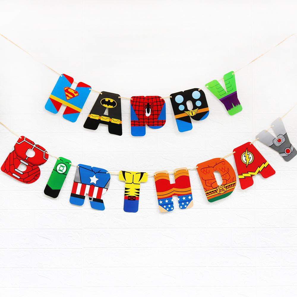 Superhero Birthday Set: BOOM Bomb Streamers & Logos