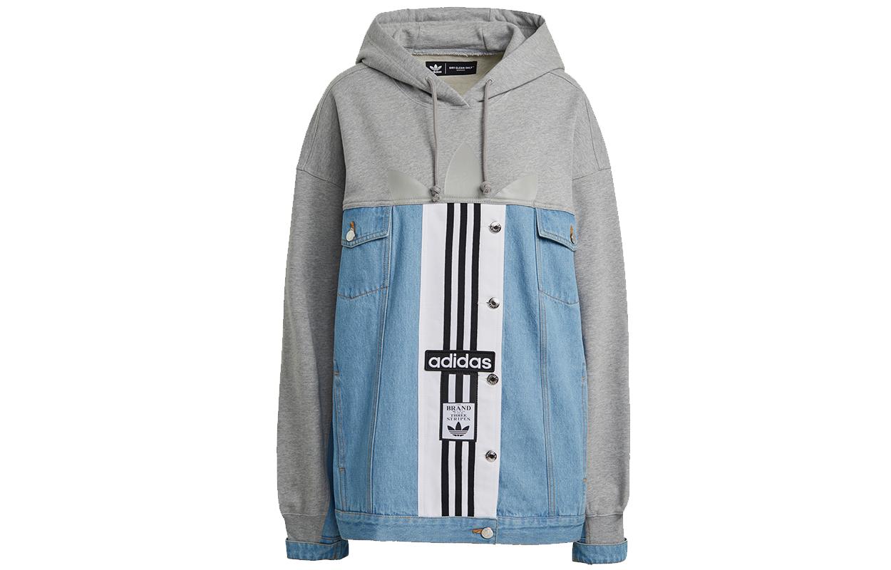 Adidas Originals Jackets Women s Medium Heather Gray Hooded Moderate Other H59027 30