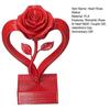 Heart Shaped Rose Statue, 3D Printed Eternal Love Flower Art, Romantic Resin Sculpture for Home Decor, Valentine's Gift for Women