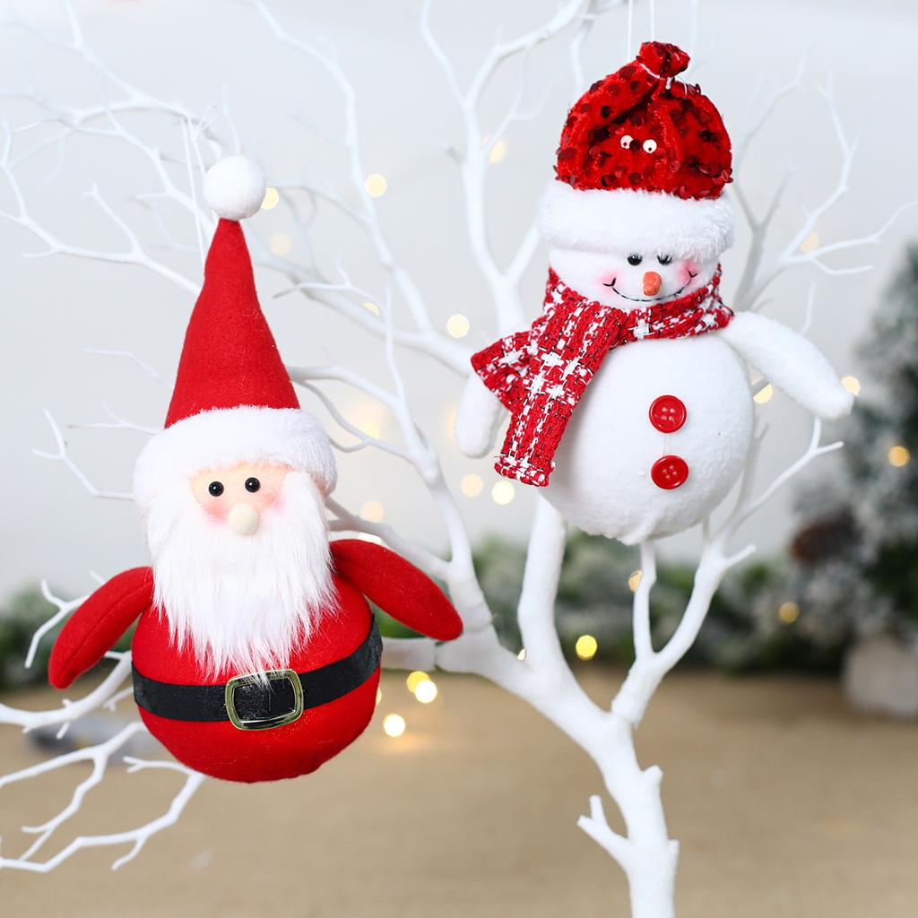 Christmas Faceless Doll Gnome Ornaments LED Light Plush Knitting Crafts Pendant Decor Christmas Decorations for Home Kids Gift