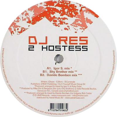 Vinyle 12 pouces DJ RES - 2 Hostess RMS001 RMS Records 2006 Italie Dance & Electronica Occasion