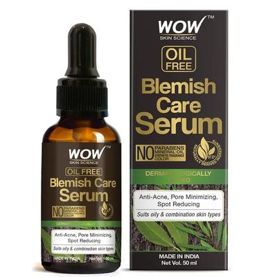 Wow Skin Science Siero per la cura delle imperfezioni - Senza olio - Anti acne, riduzione delle macchie - Senza parabeni, siliconi, profumo sintetico e colore, 50 ml