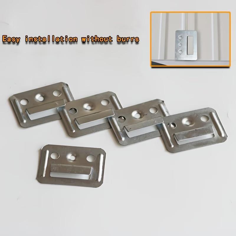 100 Piezas Clips para Paneles de Pared WPC Clip Metálico Para Revestimiento Ranurado de Pared y Techo WPC Clip Solamente Interior y Exterior Varios Tamaños