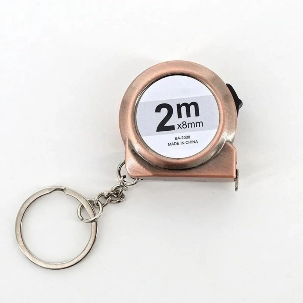 

Mini portable for home use2Stainless steel retractable tape measure keychain outdoor measuring tool silver 2M бронзовий
