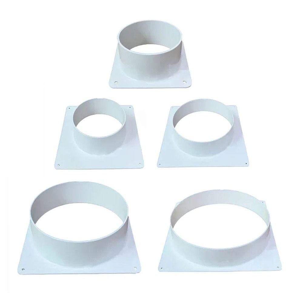 1Pcs Straight Air Outlet Adapter Flange Ventilation Pipe Durable Air Vent Duct Connector