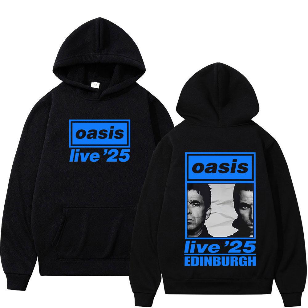 

Oasis Band Logo Rock Band Vintage Print Men Women Fashion Long Sleeve Pullover Oversized Loose Hip-hop Winter Casual Sportswear 3XL