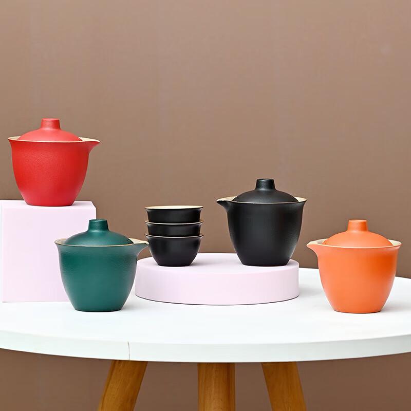 Xinqi Black Pottery Travel Tea Set