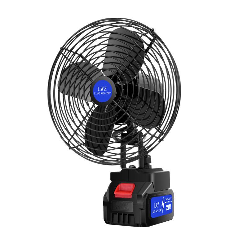 8-Inch Portable Wireless Charging Fan with Long Battery Life for Outdoor Camping - Low Noise 5 Battery Non-Oscillating