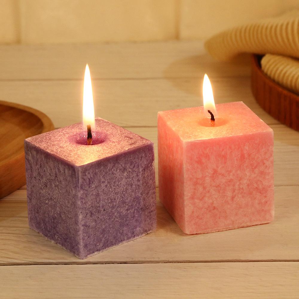 Ice Flower Candle Household Unscented Candle Emergency Wedding Fragrance Souvenir Square Candle