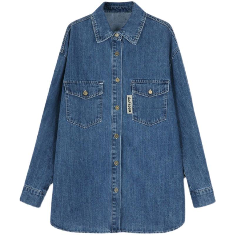 Layered Denim Jacket: Women's Loose Slim Fit, Trendy Korean Style, Spring/Autumn 2022