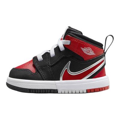 Zapatillas de Bebé Air 1 Mid RM EasyOn TD Bred Negro Blanco Rojo Universitario FQ1283-006