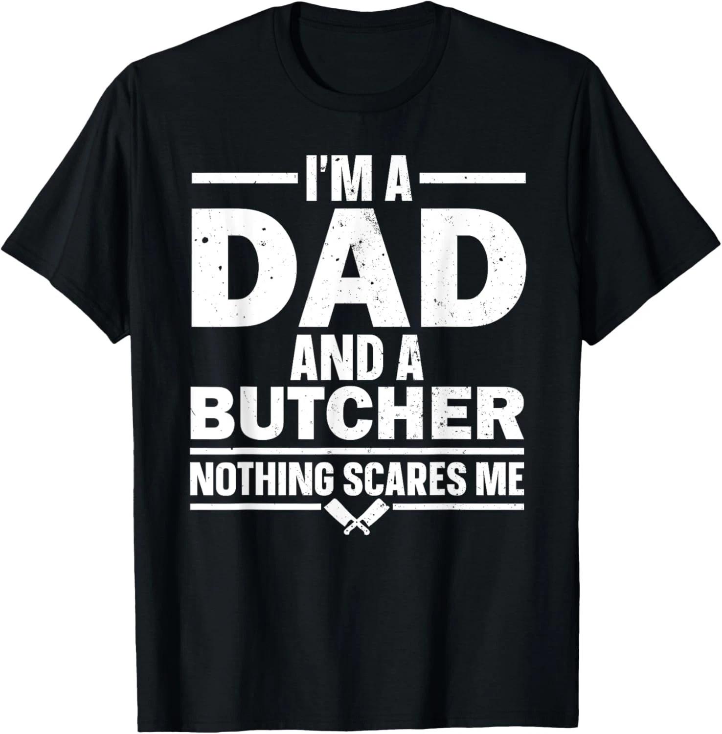 Funny Butcher Art For Men Dad Meat Cutter Butchery Butcher Gift Unisex T-Shirt M