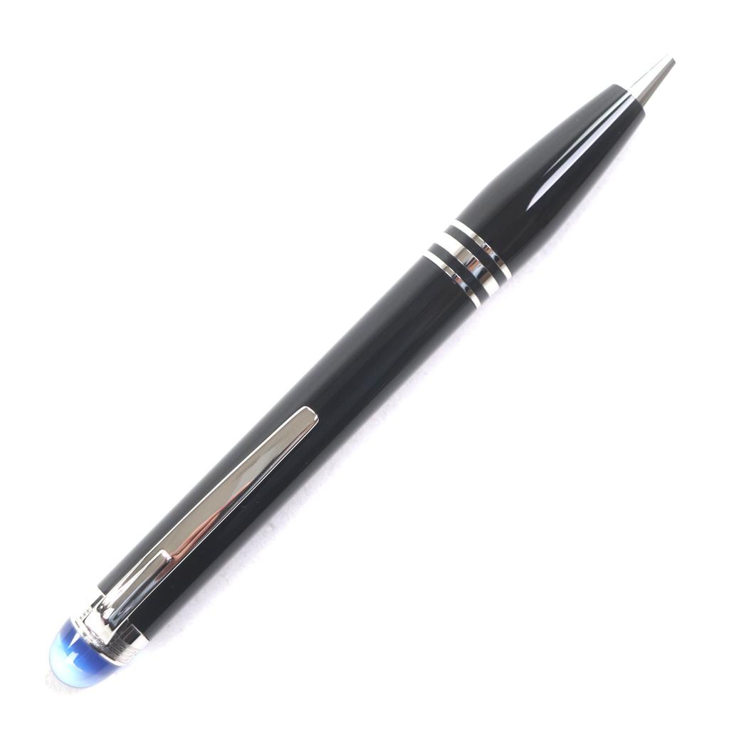 Excellent MONTBLANC Ballpoint Pen Starwalker Black Silver Precious Resin Mens Used