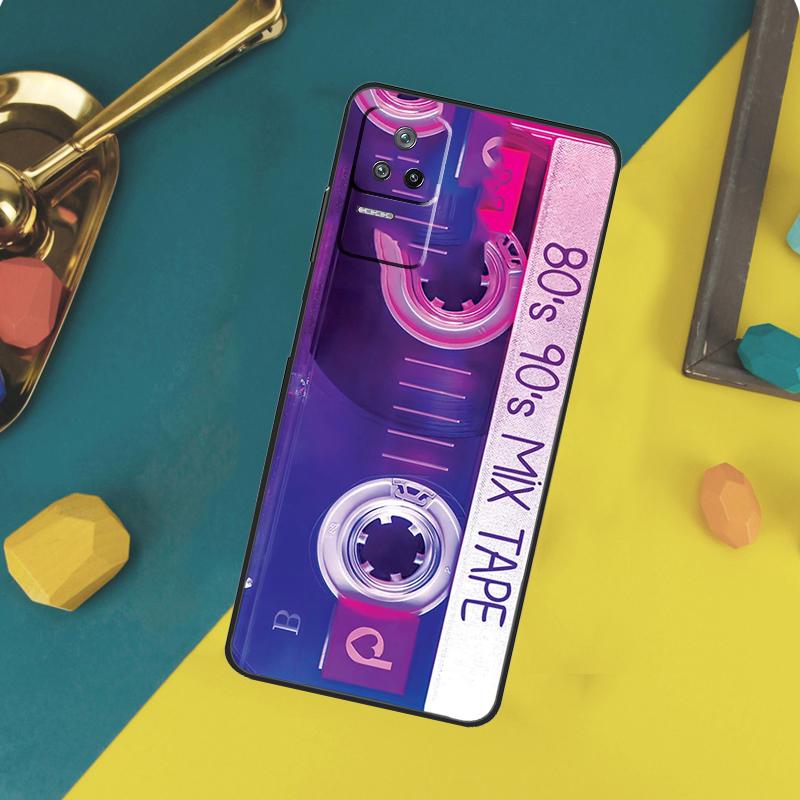 90s Retro Cassette Tape Case For Xiaomi 14T 11T 12T 13T Pro 13 14 15 Ultra POCO X7 Pro X3 X5 X6 F5 F6 M6 Pro Funda
