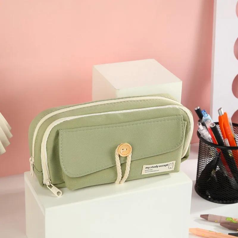 1 STÜCK Niedliches und praktisches Federmäppchen Große Kapazität Schreibwarentasche Studentenbedarf Reise-Make-up-Tasche