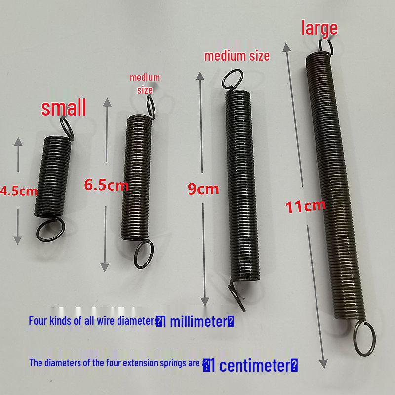 Vysoce elastické prodlužovací pružiny z manganové oceli s háčky pro návrat plynu