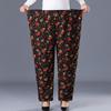 Pantaloni in Cotone Foderati in Pile a Vita Alta Taglie Forti da Donna per l'Inverno