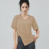 Womens Oversized Loose Short Sleeve Yoga Top - Quick Dry Breathable Workout Shirt Plus Size Fitness