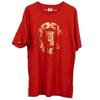 Crooks Castles Red Graphic T-Shirt With Size M Metallic Gold Chain Castle