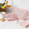 Polyester Large Capacity Transparent Makeup Bag For Girls Travel And Daily Use