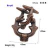 Intelligence Puzzle Zinc Alloy Disentanglement Rings - Unlock Nine Linked Rings Kongming Luban Lock Educational Toy
