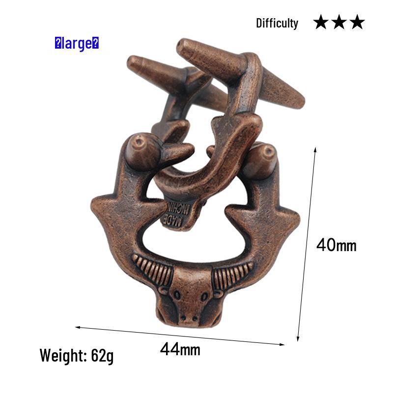 Intelligence Puzzle Zinc Alloy Disentanglement Rings - Unlock Nine Linked Rings Kongming Luban Lock Educational Toy